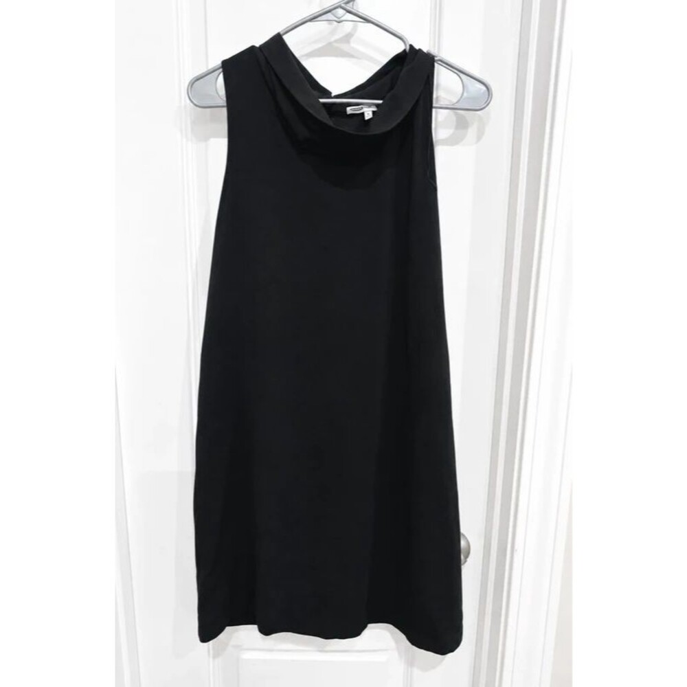Naked Zebra Women’s Black Sleeveless Cowl Neck Shift Dress Size Small